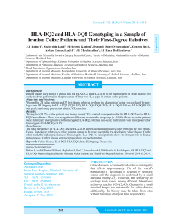 HLA-DQ2 and HLA-DQ8 Genotyping in a Sample of