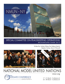 NMUN NY • Special committee on peacekeeping operationS