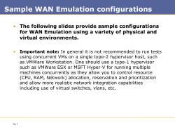 Sample WAN Emulation configurations