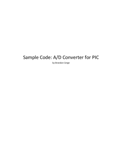 Sample Code: A/D Converter for PIC by Brandon Cerge