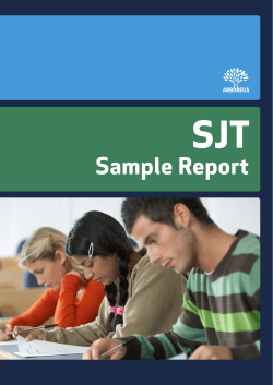 SJT Sample Report