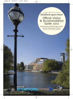 Official Visitor &amp; Accommodation Guide 2012 Stratford-upon-Avon