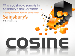 Why you should sample in Sainsbury’s this Christmas
