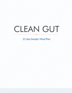 CLEAN GUT 21-day Sample  Meal Plan