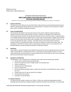 Whatcom County Public Works- Natural Resources STANDARD OPERATING PROCEDURE