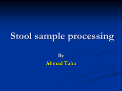 Stool sample processing By Ahmad Taha