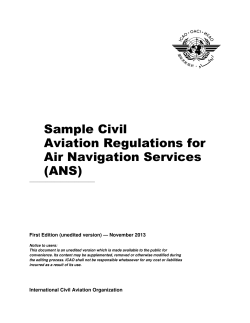 Sample Civil Aviation Regulations for Air Navigation Services (ANS)
