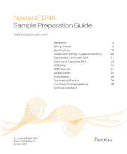 Nextera DNA Sample Preparation Guide ®