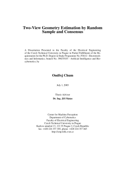 Two-View Geometry Estimation by Random Sample and Consensus