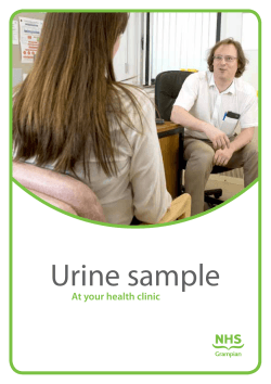 Urine sample At your health clinic