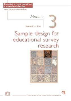3 Sample design for educational survey research