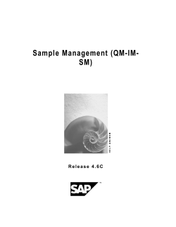 Sample Management (QM-IM- SM) M
