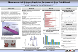 Measurement of Diabetes-Predictive Amino Acids from Dried Blood