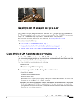 Deployment of sample script aa.aef