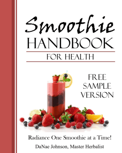 Smoothie Handbook  FOR HEALTH
