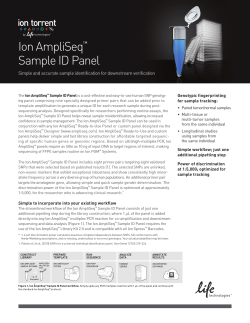 Ion AmpliSeq  Sample ID Panel ™
