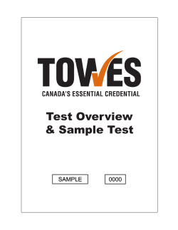 Test Overview &amp; Sample Test SAMPLE 0000