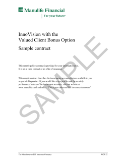 InnoVision with the Valued Client Bonus Option Sample contract