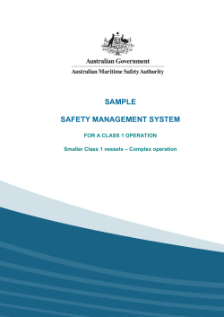 SAMPLE SAFETY MANAGEMENT SYSTEM FOR A CLASS 1 OPERATION – Complex operation