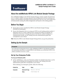 About the webMethods HIPAA Link Module Sample Package