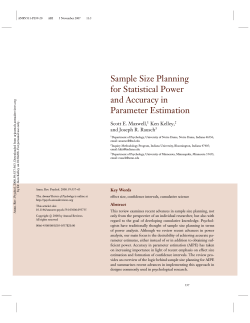 Sample Size Planning for Statistical Power and Accuracy in Parameter Estimation