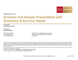 Envision Full Sample Presentation with Scenarios &amp; Survivor Needs December 06, 2011