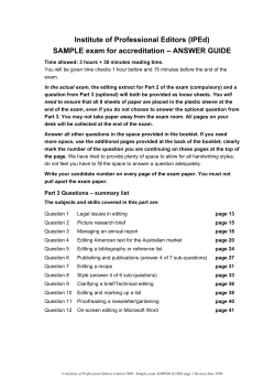 Institute of Professional Editors (IPEd)