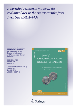 A certified reference material for radionuclides in the water sample from