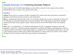 Sample Exercise 13.1 Predicting Solubility Patterns