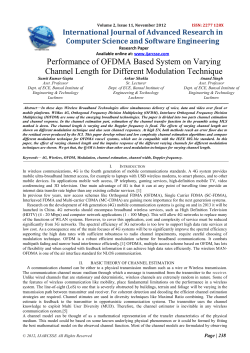 Performance of OFDMA Based System on Varying