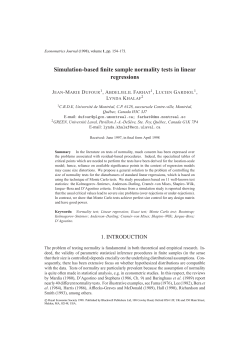 Simulation-based finite sample normality tests in linear regressions J -M