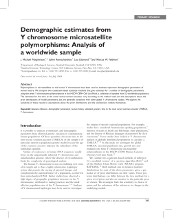 Demographic estimates from Y chromosome microsatellite polymorphisms: Analysis of a worldwide sample