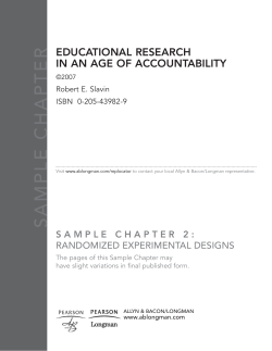 SAMPLE CHAPTER EDUCATIONAL RESEARCH IN AN AGE OF ACCOUNTABILITY
