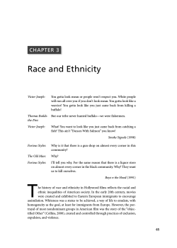 Race and Ethnicity CHAPTER 3