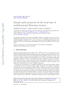 Sample path properties of the local time of multifractional Brownian motion Bernoulli