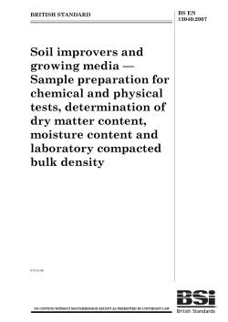 Soil improvers and growing media — Sample preparation for chemical and physical