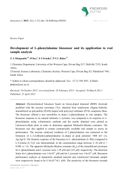 Development  of  L-phenylalanine  biosensor  and ... sample analysis