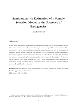 Semiparametric Estimation of a Sample Selection Model in the Presence of Endogeneity Abstract