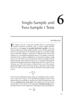 6 T Single-Sample and t