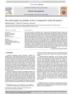 The small sample size problem of ICA: A comparative study... Weihong Deng , Yebin Liu , Jiani Hu