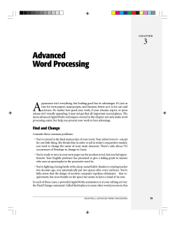 A 3 Advanced Word Processing