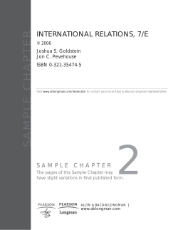 2 SAMPLE CHAPTER INTERNATIONAL RELATIONS, 7/E