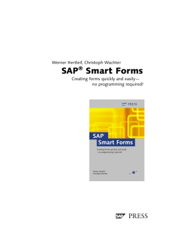 SAP Smart Forms ® Werner Hertleif, Christoph Wachter