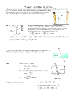 Physics 41 Chapter 35 HW Key