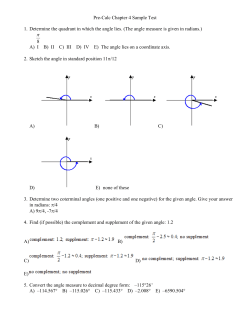 Pre-Calc Chapter 4 Sample Test