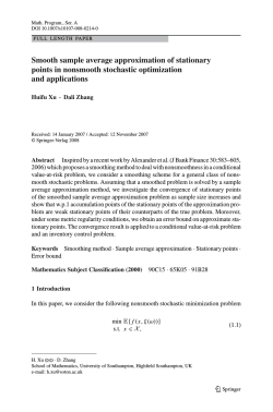 Smooth sample average approximation of stationary points in nonsmooth stochastic optimization