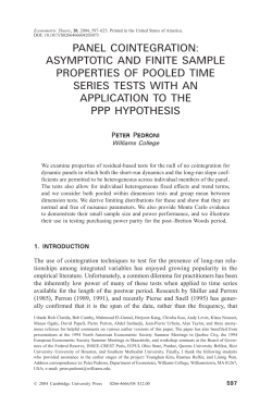 PANEL COINTEGRATION: ASYMPTOTIC AND FINITE SAMPLE PROPERTIES OF POOLED TIME