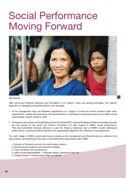 Social Performance Moving Forward