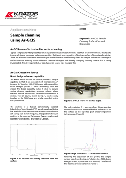 Sample cleaning using Ar-GCIS Applications Note