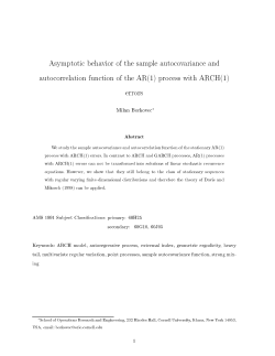 Asymptotic behavior of the sample autocovariance and